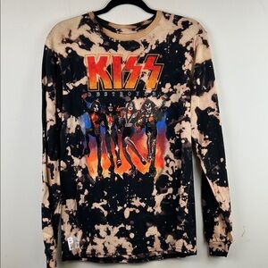 KISS Long Sleeve Acid Wash Shirt